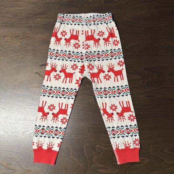 Hanna Andersson Dear Deer Long John Pajama Pants Size US 3 Holiday Christmas - Picture 1 of 5